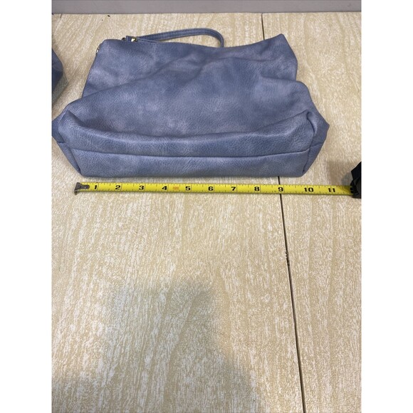 Steve Madden Faux Leather BOHO Style Gray Tote Bag & Purse 14" H x 11" W x 7" D - Picture 12 of 13